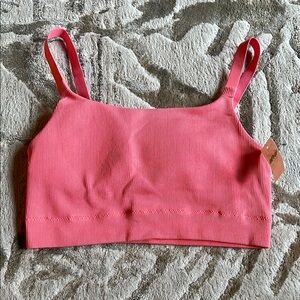Pink Ribbed Aerie Bra